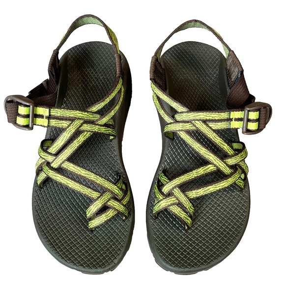 Chaco Shoes - Chaco ZX/2 Hiking Sandals Green Brown Vibram Soles Womens 7‎